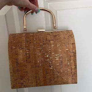 Cork gold small bag